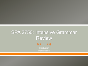 intensive spanish grammar review