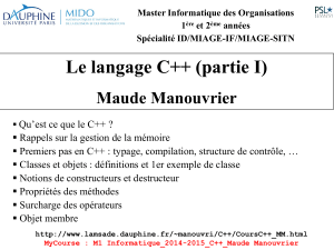 Cours C++ Master