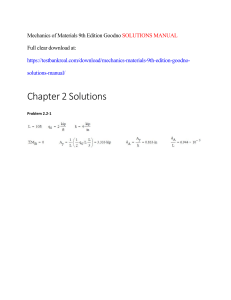 Mechanics of Materials Solutions Manual Chapter 2