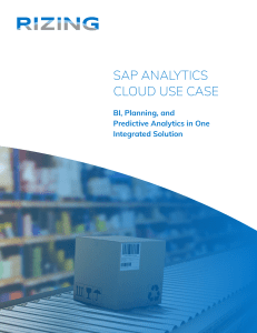 SAP Analytics Cloud Use Case