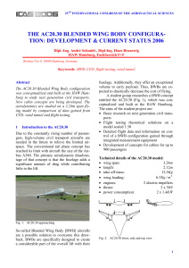 THE AC20.30 BLENDED WING BODY CONFIGURA- TION- DEVELOPMENT & CURRENT STATUS 2006