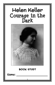 Helen Keller Courage in the Dark Book Study - by McMarie