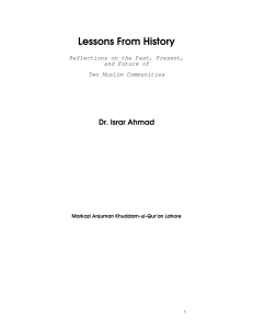 Lessons From History