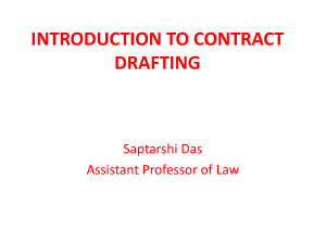 Introduction to contract drafting