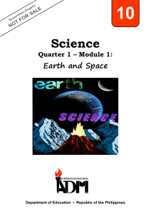 Grade 10 Earth Science Quarter 1 Module 1