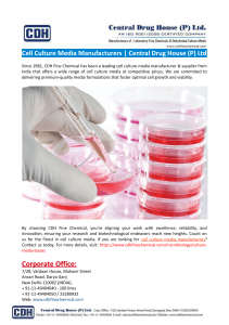 Cell Culture Media Manufacturers