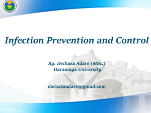 Infection prevention and Control, by Dechasa Adare Mengistu