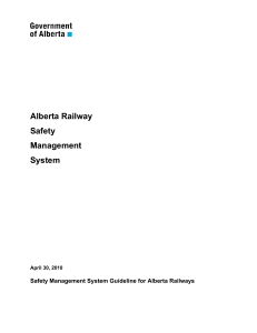 Alberta Railway Safety Management System Guide 2010