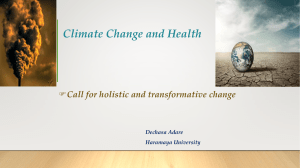 Climate Change, By Dechasa Adare Mengistu, Haramaya University