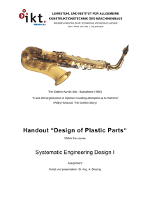 Design of Plastic Parts