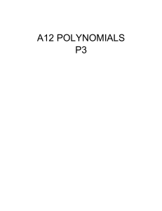 A12 Polynomials