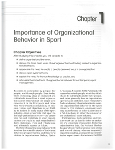 Chapter+1+Importance+of+Organizational+Behavior+in+Sport