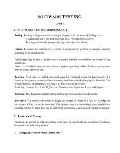 Software Testing-UNIT-1 and 2