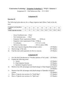 Assignment - Irrigation Technology