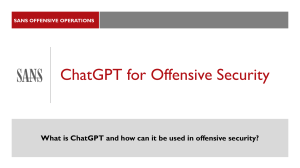 ChatGPT for offensive security