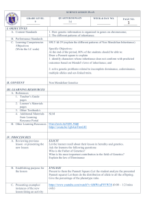 LESSON PLAN FOR CO - SCIENCE 9 (1st Qtr)