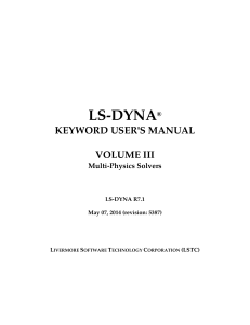 LS-DYNA manual Vol III R7.1
