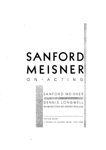 Sanford Meisner on Acting-Vintage (1987)