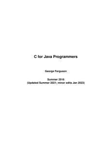c-for-java-programmers