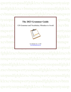 Grammar guide