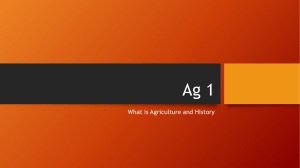 Agriculture History