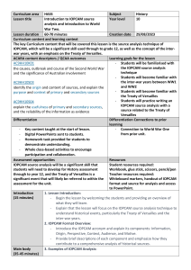 WW2 History lesson plan