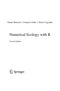 Daniel Borcard, FranÃ§ois Gillet, Pierre Legendre - Numerical Ecology with R-Springer (2018)