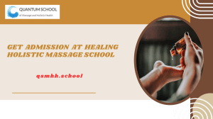 Get Admission at Healing Holistic Massage School