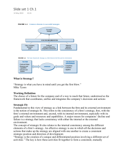 Strategy Elements & Framework: Business Presentation Slide