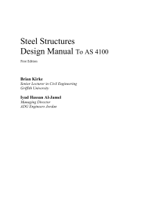Steel Structures Design Manual to AS 4100