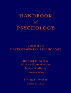 Dev Psych Handbook Of Psychology Vol 06