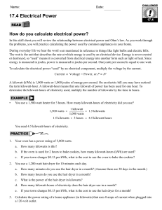 17.4 Electrical Power - CPO Science