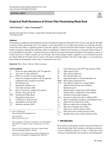 Empirical Shaft Resistance of Driven Piles Penetrating Weak Rock