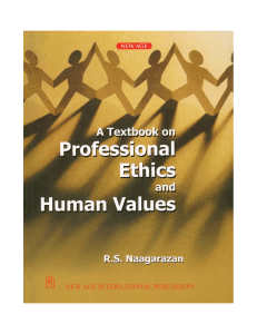 Professional Ethics and Human Values Textbook