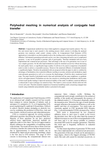 Polyhedral meshing in numerical analysis of conjugate heat