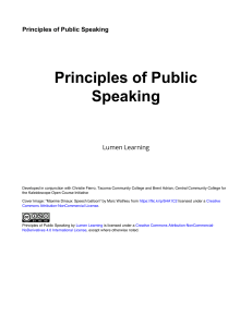 Principles of Public-Speaking
