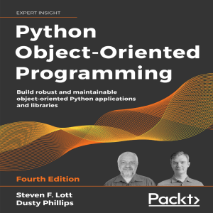 Python Object-Oriented Programming 4th Edition 2021 Lott Phillips