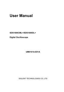 SDS1000CML+ UserManual UM0101A-E01A