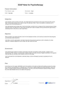 63894f9c2ea484957b7edf54 SOAP Note for Psychotherapy Example Template