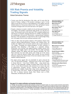 VIX Risk Premia and Volatility Trading Signals - JPM