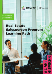 Real Estate Salesperson Program Learning Path 09 29 2020
