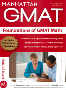 Manhattan GMAT Strategy Guide Supplement   Foundations of GMAT Math ( PDFDrive )