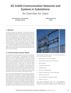 IEC 61850 Communication Networks and Systems In Substations