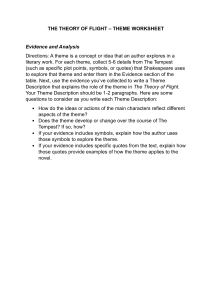 Theme Worksheet The Theory of Flight