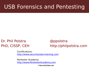 USB Forensics and Pentesting Presentation