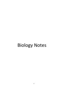 Biology Notes O level