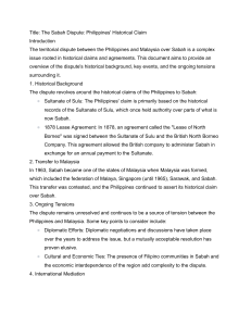 The Sabah Dispute  Philippines' Historical Claim