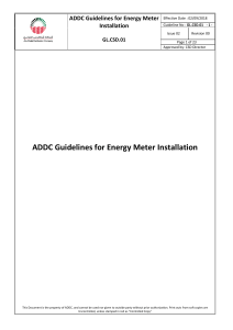 Energy Meter Installation  Guidelines