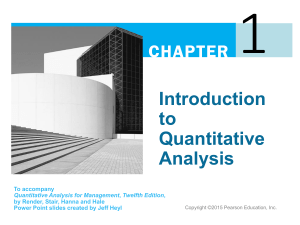 Introduction to quantitative analysis