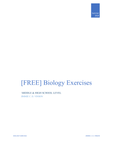 FREEBIE Biology Exercises Printable Exercises